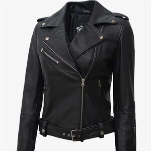 Black Leather Biker Jacket